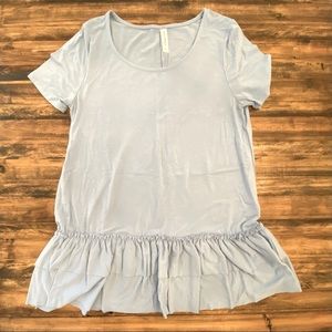 Blue Short-Sleeve Top